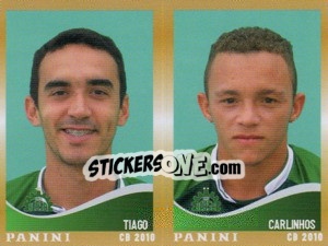 Sticker Tiago / Carlinhos  - Campeonato Brasileiro 2010 n. 448 - Panini