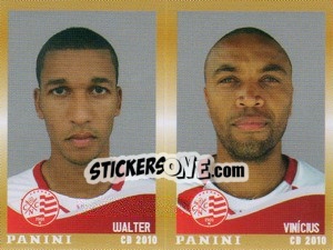 Figurina Walter / Vinicius  - Campeonato Brasileiro 2010 - Panini