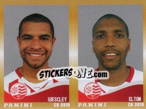Sticker Wescley / Elton  - Campeonato Brasileiro 2010 n. 461 - Panini