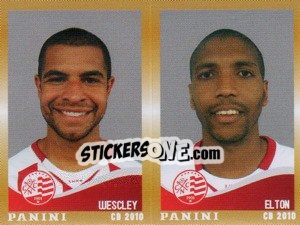 Sticker Wescley / Elton  - Campeonato Brasileiro 2010 - Panini