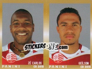 Sticker Ze Carlos / Geilson  - Campeonato Brasileiro 2010 n. 463 - Panini