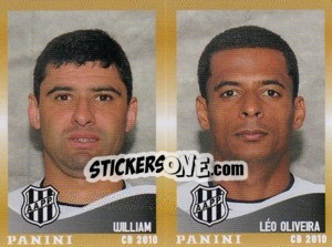 Figurina William / L.Oliveira  - Campeonato Brasileiro 2010 - Panini