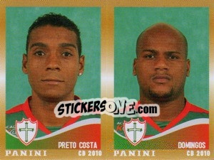 Sticker P.Costa / Domingos  - Campeonato Brasileiro 2010 - Panini