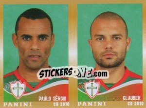 Cromo P.Sergio / Glauber  - Campeonato Brasileiro 2010 - Panini