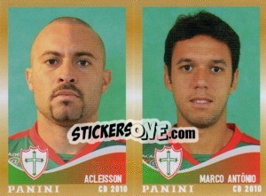Sticker Acleisson / M.Antonio  - Campeonato Brasileiro 2010 n. 486 - Panini