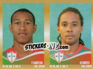 Figurina Fabricio / Kempes  - Campeonato Brasileiro 2010 - Panini