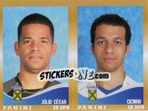Cromo J.Cesar / Cicinho  - Campeonato Brasileiro 2010 - Panini