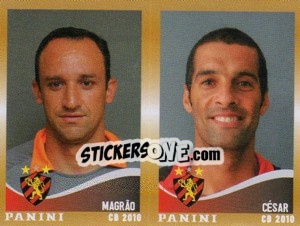 Cromo Magrao / Cesar  - Campeonato Brasileiro 2010 - Panini