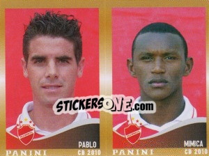 Sticker Pablo / Mimica  - Campeonato Brasileiro 2010 - Panini