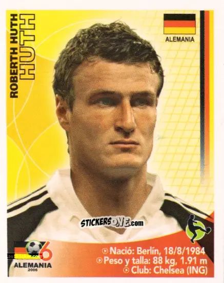 Sticker Robert Huth - Mundial Alemania 2006 n. 13 - Navarrete