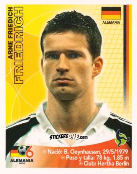 Sticker Arne Friedrich - Mundial Alemania 2006 n. 15 - Navarrete