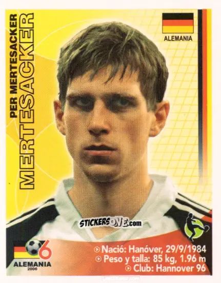 Sticker Per Mertesacker - Mundial Alemania 2006 n. 17 - Navarrete