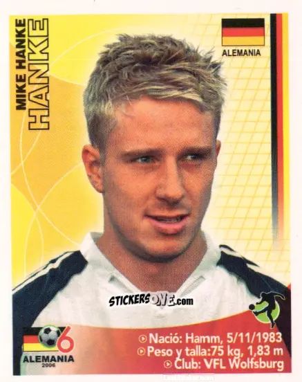 Sticker Mike Hanke - Mundial Alemania 2006 n. 26 - Navarrete