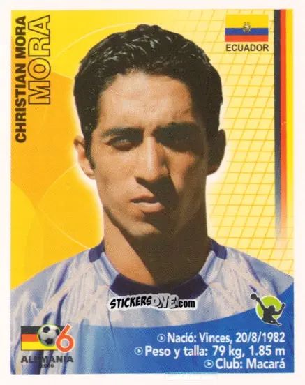 Cromo Cristian Mora - Mundial Alemania 2006 n. 30 - Navarrete
