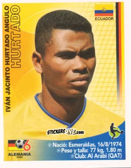 Sticker Iván Hurtado - Mundial Alemania 2006 n. 32 - Navarrete