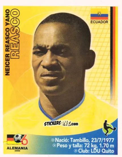 Sticker Néicer Reasco - Mundial Alemania 2006 n. 34 - Navarrete