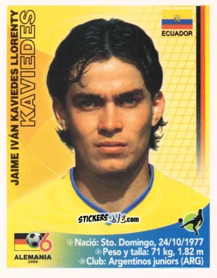 Figurina Iván Kaviedes - Mundial Alemania 2006 n. 40 - Navarrete