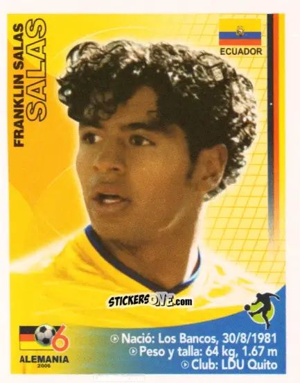 Figurina Franklin Salas - Mundial Alemania 2006 n. 44 - Navarrete