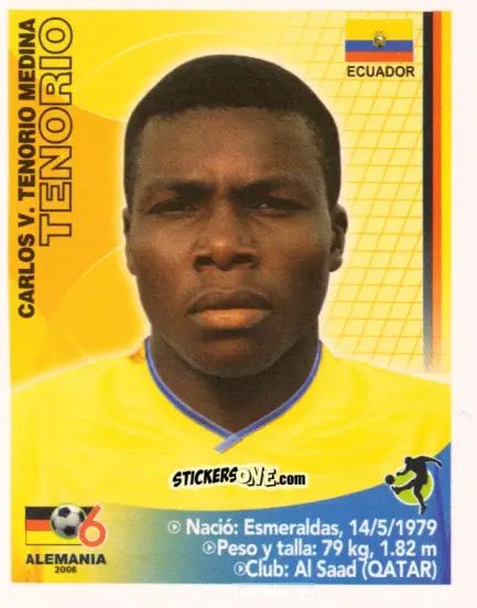 Sticker Carlos Tenorio - Mundial Alemania 2006 n. 45 - Navarrete