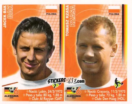 Sticker Jacek Bak / Tomasz Rzasa - Mundial Alemania 2006 n. 48 - Navarrete