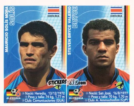 Sticker Mauricio Solís / Steven Bryce - Mundial Alemania 2006 n. 60 - Navarrete