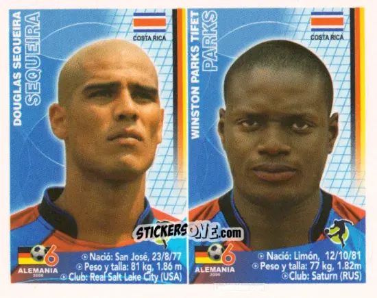 Sticker Douglas Sequeira / Winston Parks - Mundial Alemania 2006 n. 63 - Navarrete