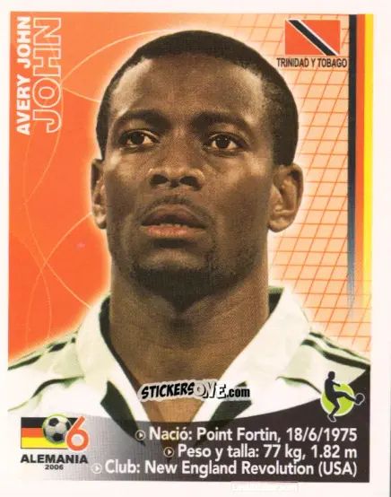 Sticker Avery John - Mundial Alemania 2006 n. 85 - Navarrete