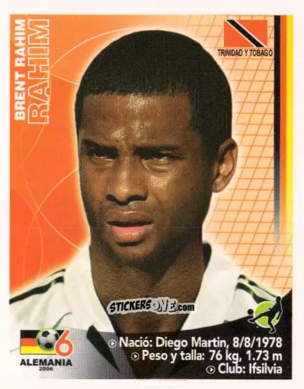 Sticker Brent Rahim - Mundial Alemania 2006 n. 92 - Navarrete