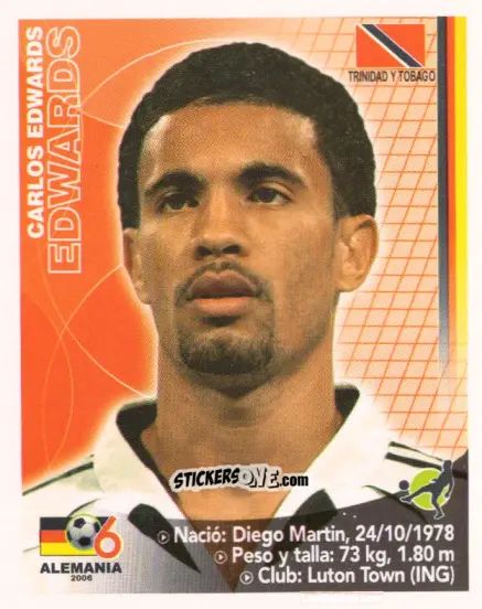 Sticker Carlos Edwards - Mundial Alemania 2006 n. 94 - Navarrete