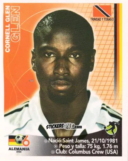 Sticker Cornell Glen - Mundial Alemania 2006 n. 98 - Navarrete