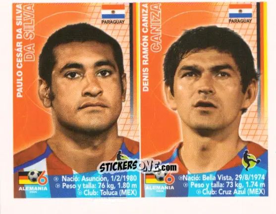 Sticker Paulo Da Silva / Denis Caniza - Mundial Alemania 2006 n. 103 - Navarrete