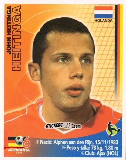Sticker John Heitinga - Mundial Alemania 2006 n. 142 - Navarrete