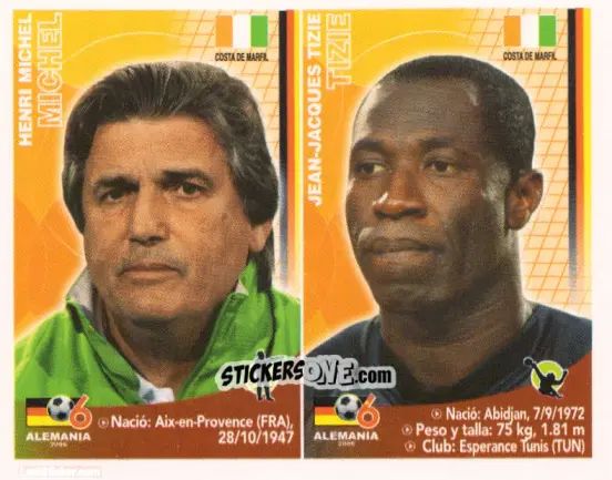 Sticker Henri Michel / Jean-Jacques Tizié - Mundial Alemania 2006 n. 164 - Navarrete