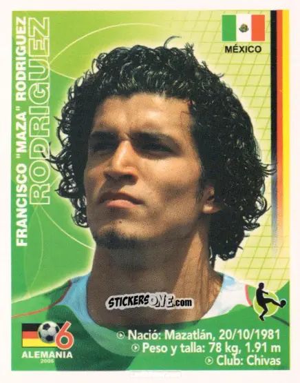 Sticker Francisco Javier Rodríguez - Mundial Alemania 2006 n. 177 - Navarrete
