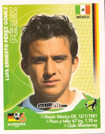 Figurina Lucho Pérez - Mundial Alemania 2006 n. 182 - Navarrete