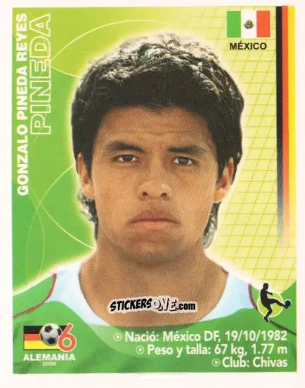 Sticker Gonzalo Pineda - Mundial Alemania 2006 n. 183 - Navarrete