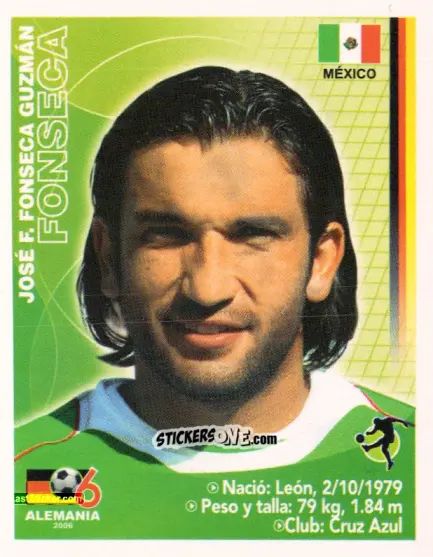 Sticker Francisco Fonseca - Mundial Alemania 2006 n. 188 - Navarrete
