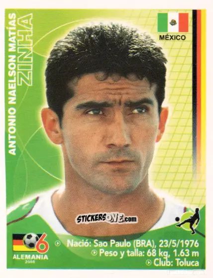 Sticker Zinha - Mundial Alemania 2006 n. 189 - Navarrete