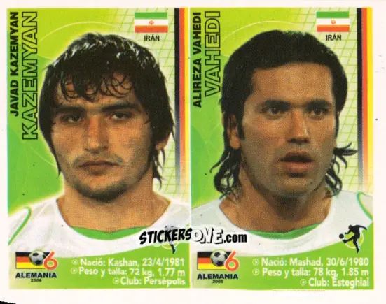 Sticker Javad Kazemian / Alireza Vahedi - Mundial Alemania 2006 n. 216 - Navarrete