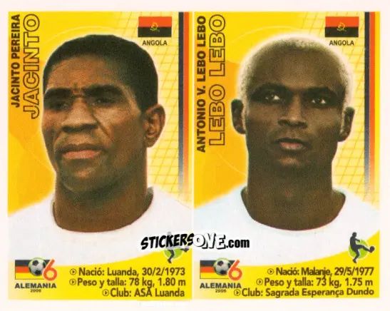 Sticker Jacinto Pereira / Lebo Lebo - Mundial Alemania 2006 n. 220 - Navarrete