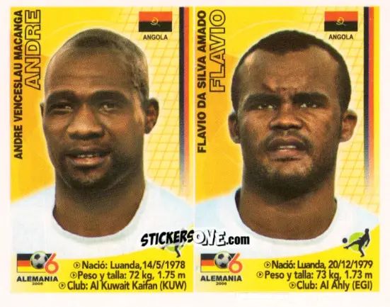 Figurina André Macanga / Flávio - Mundial Alemania 2006 n. 221 - Navarrete