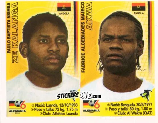 Figurina Zé Kalanga / Akwá - Mundial Alemania 2006 n. 222 - Navarrete