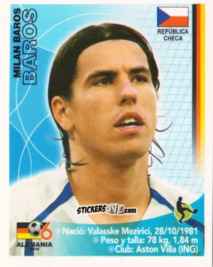 Sticker Milan Baros - Mundial Alemania 2006 n. 257 - Navarrete