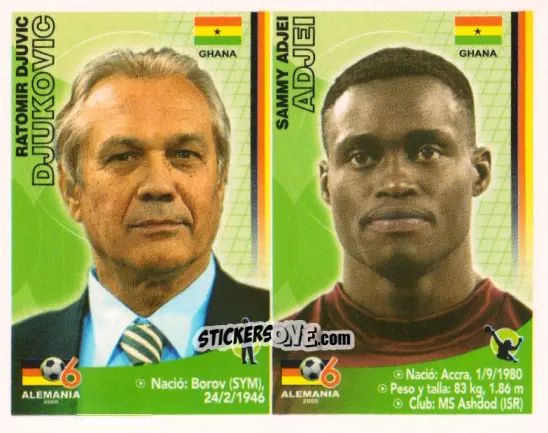 Sticker Ratomir Dujkovic / Sammy Adjei - Mundial Alemania 2006 n. 272 - Navarrete