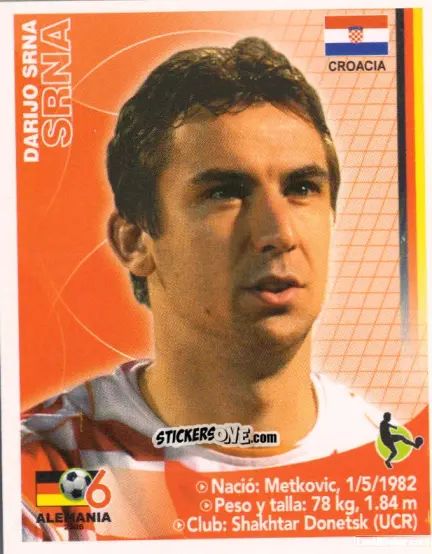 Sticker Darijo Srna - Mundial Alemania 2006 n. 301 - Navarrete
