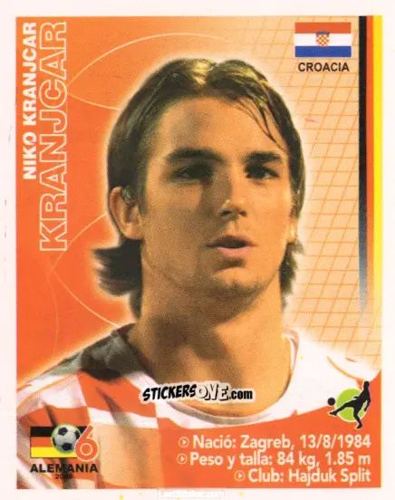 Sticker Niko Kranjcar - Mundial Alemania 2006 n. 306 - Navarrete