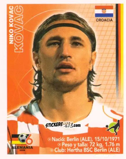 Sticker Niko Kovac - Mundial Alemania 2006 n. 307 - Navarrete