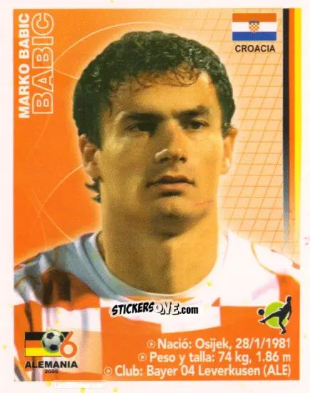 Sticker Marko Babic - Mundial Alemania 2006 n. 310 - Navarrete