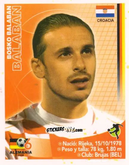 Sticker Bosko Balaban - Mundial Alemania 2006 n. 312 - Navarrete