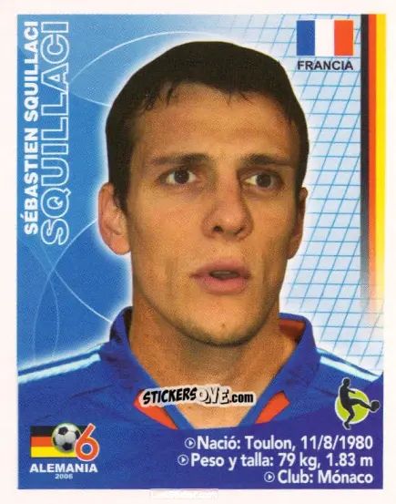 Sticker Sebastien Squillaci - Mundial Alemania 2006 n. 341 - Navarrete